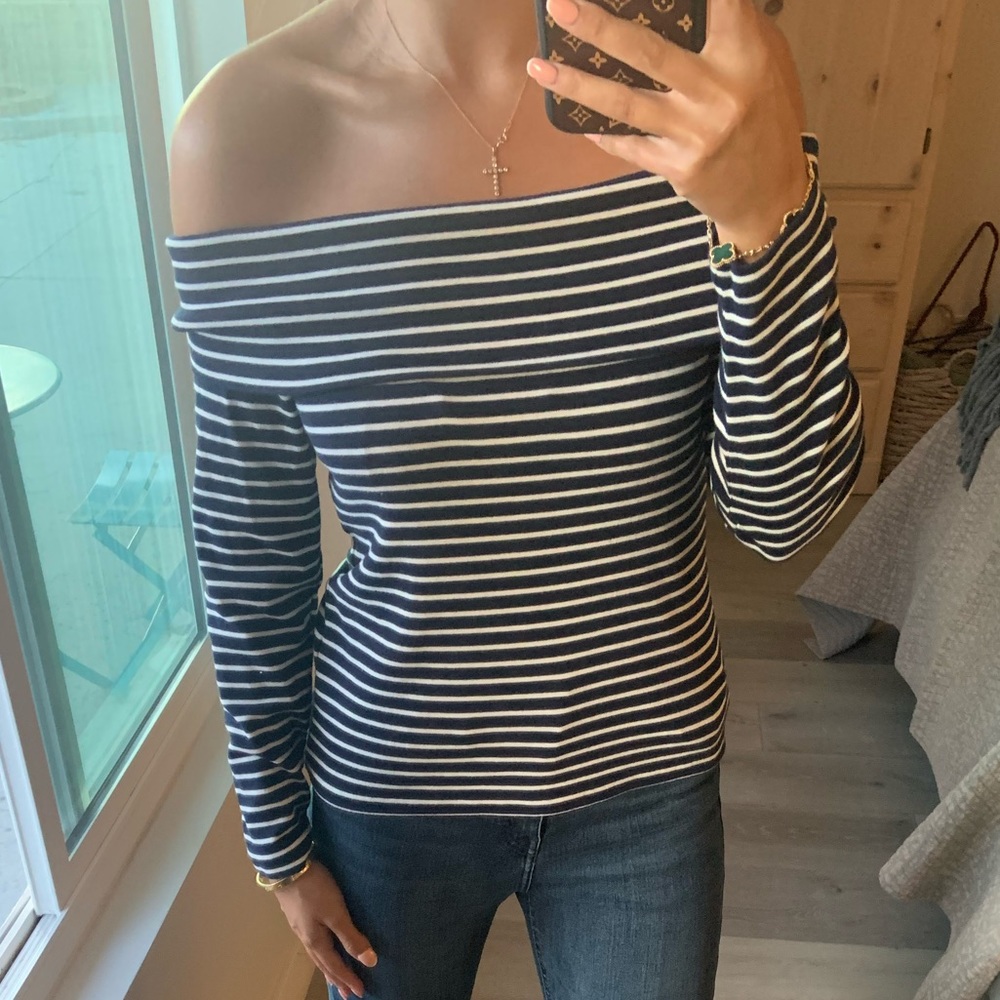 J Crew Off the Shoulder Top